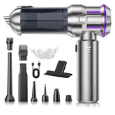 Cordless Handheld Vacuum Cleaner 22000Pa, 4-in-1 Car Hoover with 3-Speed Brushless Motor, One-Touch Cleaning & Washable Filter, Mini Vacuum for Home, Car, Pet Hair – Silver
