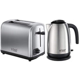 Adventure 2 Slice Toaster & Brushed Stainless Steel Kettle Bundle – Fast Boil, Even Toasting, Sleek Modern Design – UK