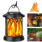 Solar Lantern Hanging Light Black Waterproof LED Outdoor Garden Decor