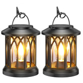 Hanging Solar LED Lantern Light Black – Outdoor Waterproof Garden Lamp