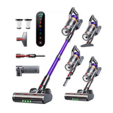 Cordless Vacuum Cleaner 600W 50KPA Stick Hoover with Touch Screen, 65Min Runtime, Wall Mount Rechargeable Lightweight for Pet Hair & Carpet