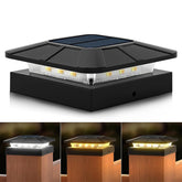 Solar Post Cap Light 3 Mode Dimmable LED Garden Fence Lamp Waterproof