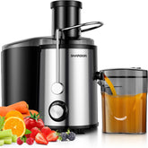 SHARDOR Juicer Machine 800W Centrifugal Extractor 3 Speed Wide Chute Easy Clean
