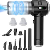 Car Vacuum Cleaner Cordless Silver – Powerful 25000PA Suction, Portable LED Display