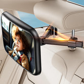 Mirrorsafe Baby Car Mirror Black – 360° Rotation Rear Seat View