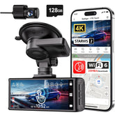 REDTIGER 4K Dash Cam Front & Rear Black, Touchscreen, Voice Control