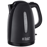 Russell Hobbs Textures Electric Kettle 1.7L – 3kW Fast Boil Cordless Black Kettle with Perfect Pour Spout & Removable Anti-Scale Filter