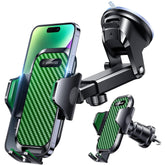 VANMASS 2025 Best Car Phone Holder Green – Rotatable Suction & Clip