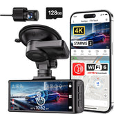 REDTIGER F7N Touch 4K Dash Cam Front & Rear with WiFi GPS – Black