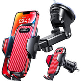 VANMASS Car Phone Holder Red – Universal Dashboard & Windscreen Mount