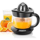 Electric Citrus Juicer 700ml Bowl Two-Way Rotation with 2 Cones Black