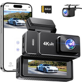 CHORTAU 4K+1080P WiFi Dual Dash Cam Front & Rear with 64GB Card