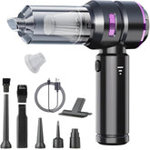 Nctoberows Cordless Handheld Vacuum Cleaner 22000Pa Black Purple