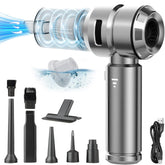 Handheld Mini Vacuum 4-in-1 Cordless Silver, 23000PA Powerful Car Cleaner