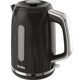 Bold Black Electric Kettle – 1.7L, 3kW Fast Boil, Gloss Textured Finish with Chrome Accents & Easy Clean Design
