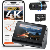 70mai A800SE Dash Cam 4K Front & 1080P Rear with GPS WiFi Black