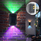 Colourful Solar Powered Black LED Wall Garden Lights 1-8PCS