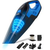 KEPLIN Black/Blue Cordless Handheld Vacuum Cleaner – Wet & Dry, 30-Min Runtime