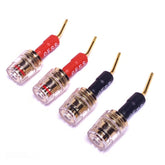 162 Pin Banana Plug to 4mm Female Banana Jack/Speaker Wire, 4 Pack (Screw-Type to 4mm)