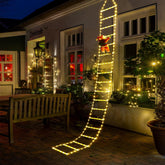 Christmas Ladder Lights with Santa Claus 338 LEDs Warm White Outdoor Décor