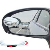 Ampper Oval HD Glass Blind Spot Mirror Pack of 2 – Frameless Adjustable Convex Rear View Mirror for Cars