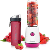 Blend Active Personal Blender & Smoothie Maker 350W | 2 Portable 600ml Bottles with Leak-Proof Lids | White & Pink