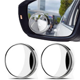 2 Pcs Silver 360° Rotating Blind Spot Mirrors | HD Wide Angle Car Mirrors