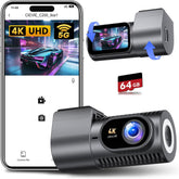 Dash Cam Front 4K Mini with 1.5" IPS Display, 360° Rotation, Grey