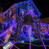 Spider Web Lights Halloween Outdoor 250 LED with Giant 48" Spider