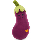 Aubergine Plush Dog Toy with Squeaker