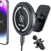 MagSafe Car Mount Charger iPhone Wireless 15W Fast Charging Gray