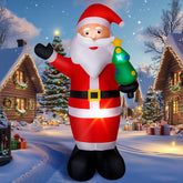 8FT Large Christmas Inflatable Santa Claus with LED Lights - Red