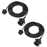 2-Pack Pendant Light Fitting Kit – Black E27 Lamp Holders with 4.5M Cable & Switch, Plug-in Hanging Lamp Cord for Lampshades