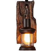 Industry Wall Lights Loft Wood Retro Vintage Wooden Metal Wall Lamp for Restaurant, Aisle, Corridor, Entrance, Bar, Cafe, Bedroom Bedside Wall Lamp Glass Shade American Arts Wall Lamps