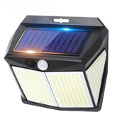 412 LED Black Solar Motion Sensor Wall Light Outdoor Security Lamp