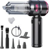 Nctoberows Black Rose Handheld Vacuum Cleaner 22000Pa Cordless