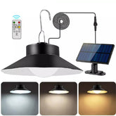LED Solar Pendant Light with Remote & Timer – 3 Color Modes, Waterproof