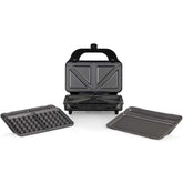 3-in-1 Deep Fill Sandwich Maker with Waffle & Grill Plates, 900W