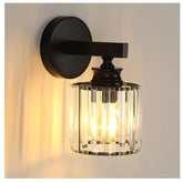 Modern Crystal Wall Light E27 Black Wall Sconce