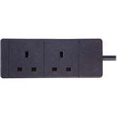 PRO ELEC 2 Socket Extension Lead 10m Black