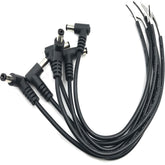 6Pcs 5.5mm x 2.5mm 90 Degree Right Angle DC Power Male Plug Jack to Bare Wire Open End Cable for CCTV DC Power Supply Cable Repair