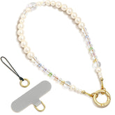 Phone Charm Pearl Crystal Beaded Strap