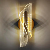 10W LED Spiral Acrylic Wall Light 3 Color Adjustable