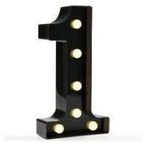 Decorative LED Light Up Numbers, Black Marquee Number with Warm White Lights for 1st Birthday Decorations, Lighted Numbers for Girls Boys Gifts Party Backdrop Wedding Anniversary Decor, Number 1