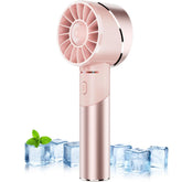 Handheld Fan, USB Rechargeable Portable Turbo Fan, 2600mAh Battery Mini Personal Fan, Small Pocket Hand Fan for Travel Camping Outdoor (Pink)