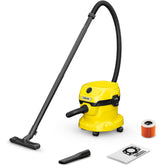 Kärcher WD 2 Plus Wet & Dry Vacuum Cleaner 1000W – Powerful Suction, Blower Function, 12L Plastic Tank, Cartridge Filter – Yellow