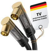KabelDirekt – 4K TV Aerial Cable, Coaxial Cable, 90° Angled – 2m – Digital & Analogue – Available in 0.5-20m (Angled Plug/Socket, DVB-C/DVB-T/DVB-S, black)
