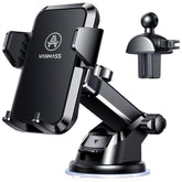 2025 VANMASS True Military-Grade Car Phone Holder Mount – Upgraded Strong Suction & Steel Vent Clip for Dashboard, Windshield, and Vent