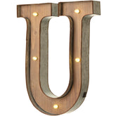 Vintage Illuminated Carnival Lights - A-Z - Choice of Alphabet Letters (Letter U)