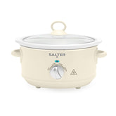 Salter Retro Cream 3.5L Slow Cooker – 3 Heat Settings & Keep Warm